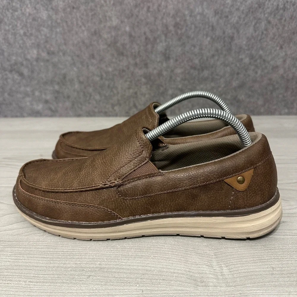 Sonoma Goods For Life Morris Men 8.5 Brown Slip On Boat Shoes Ortholite‎ Eco
